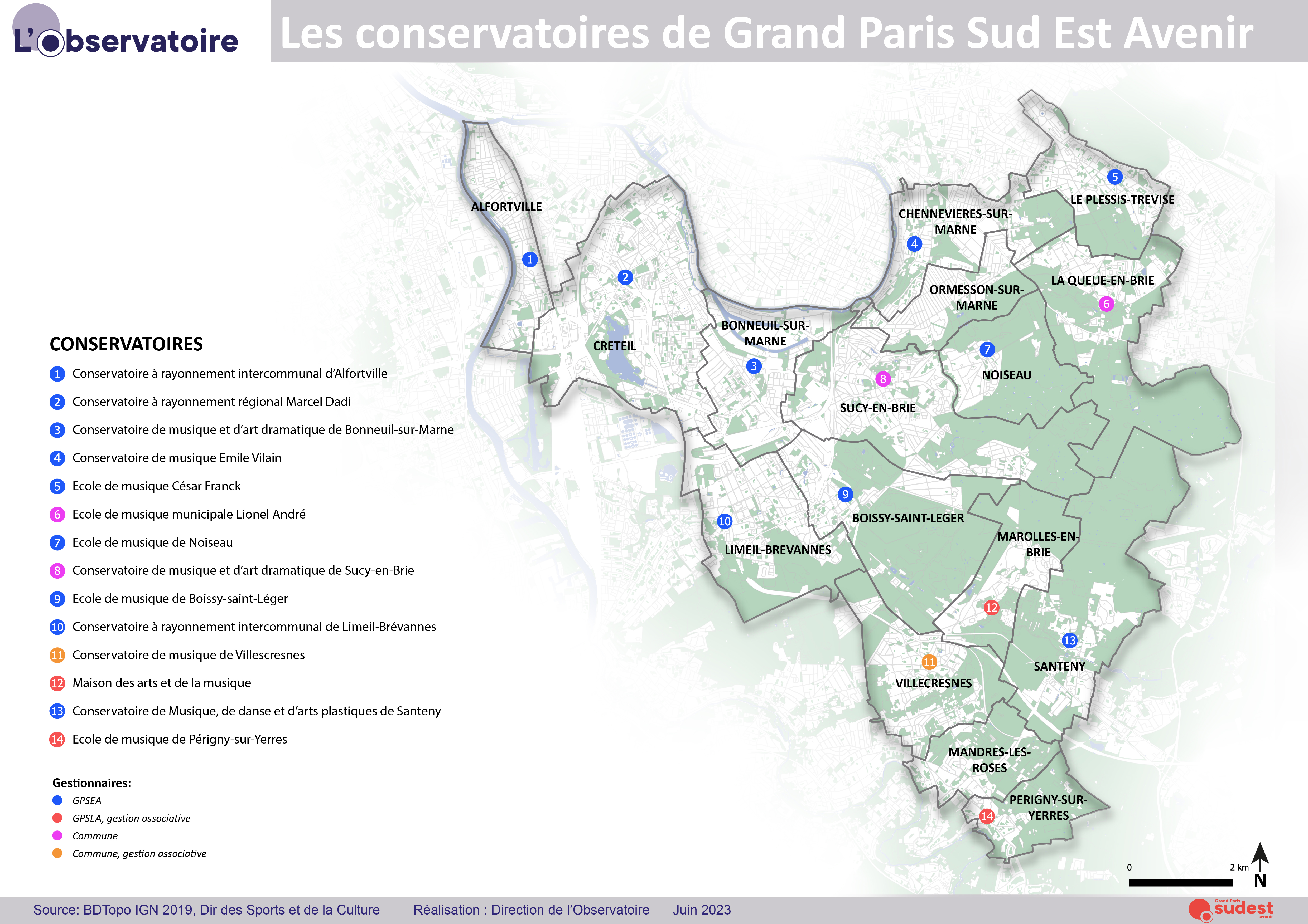 La carte des conservatoires du territoire