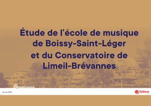 Accompagnement conservatoires de Boissy-Saint-Léger et Limeil-Brévannes