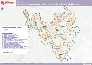 La carte de l’avancement des aménagements cyclables
