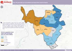 La carte du taux de pauvreté